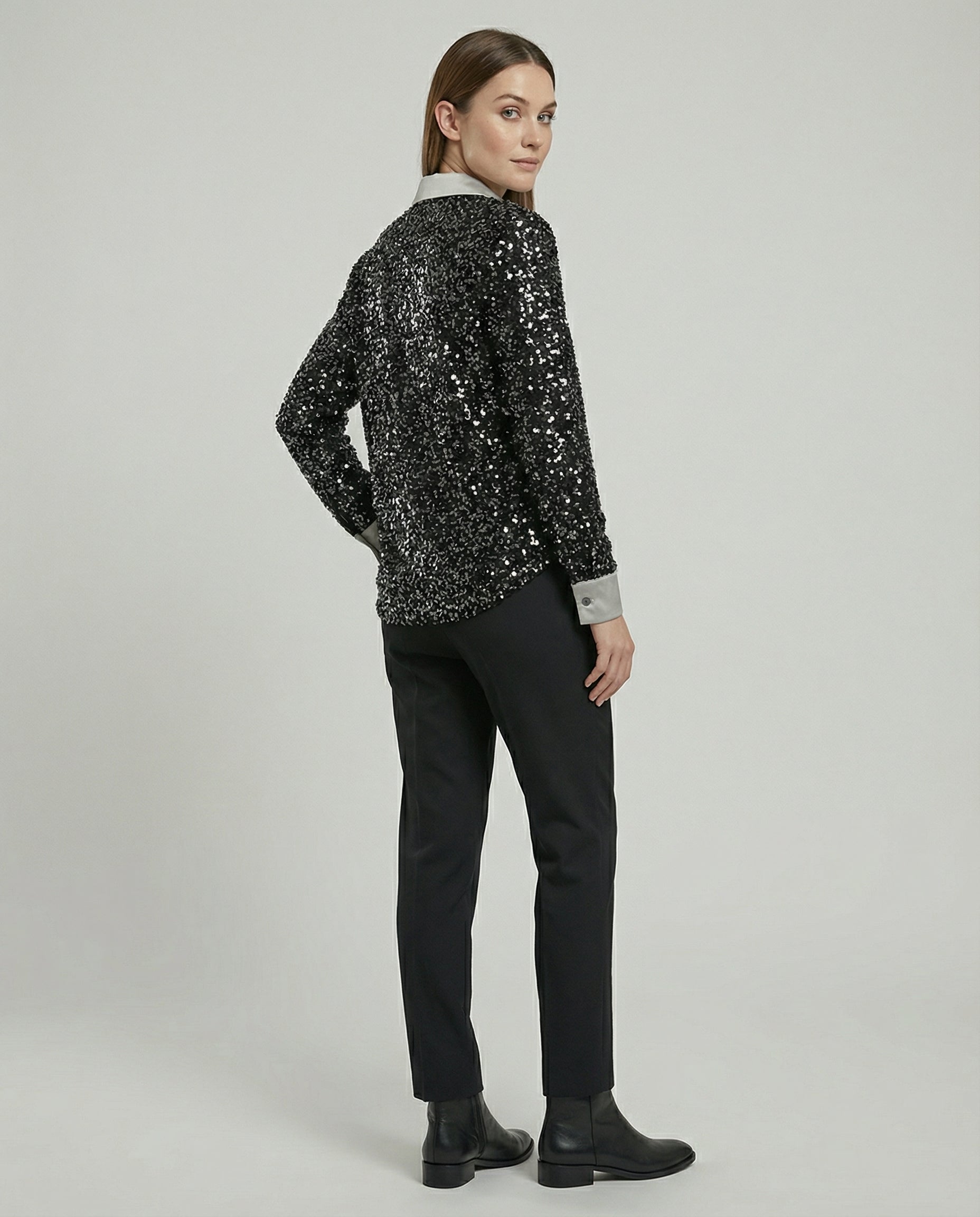 Glitzernde Damen Paillettenbluse | R&B