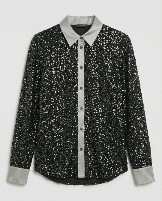 Glitzernde Damen Paillettenbluse | R&B