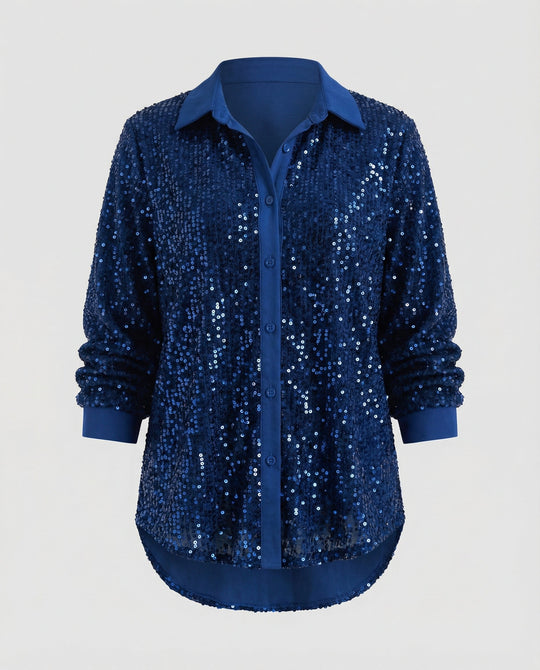 Glitzernde Damen Paillettenbluse | R&B