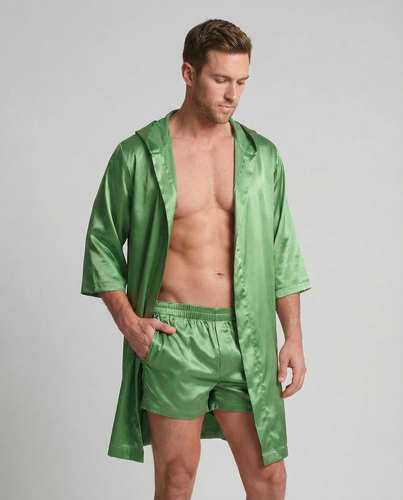 Herren Satin Bademantel R&B