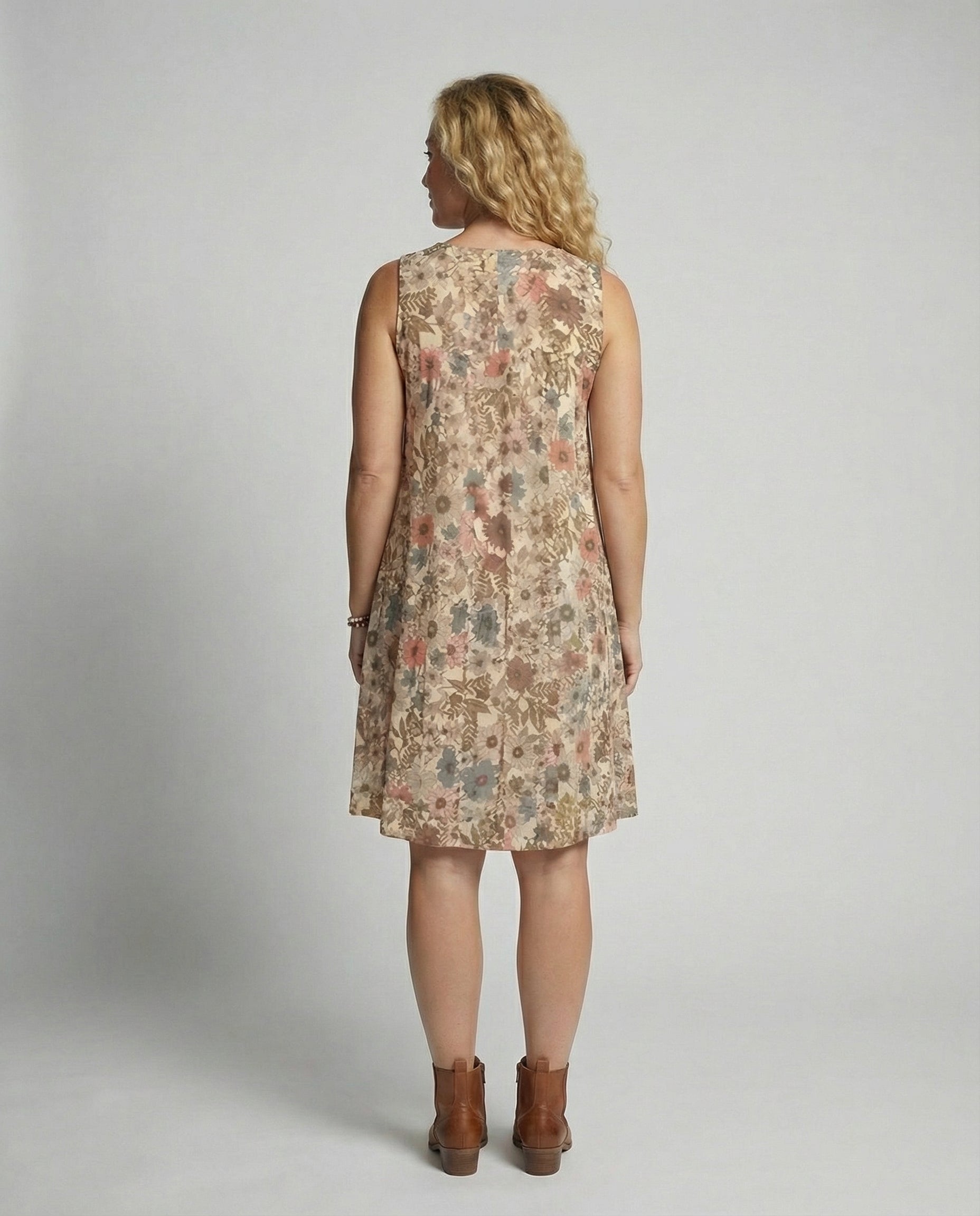 R&B | Damen Floral Mini Kleid Ohne Ärmel