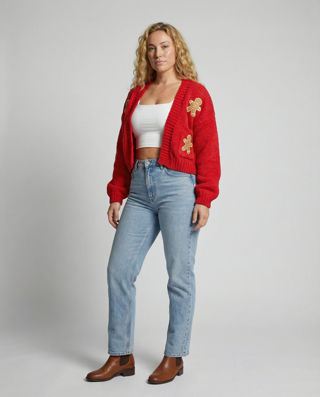 Damen Strickjacke mit verspielten Applikationen R&B