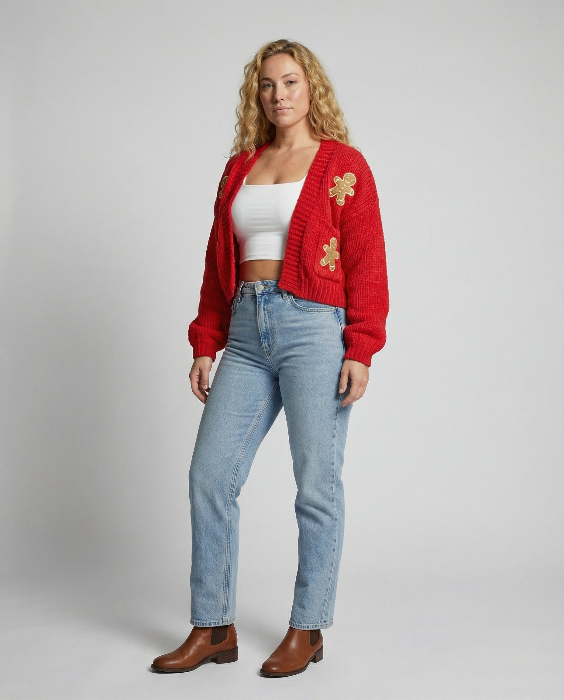Damen Strickjacke mit verspielten Applikationen R&B