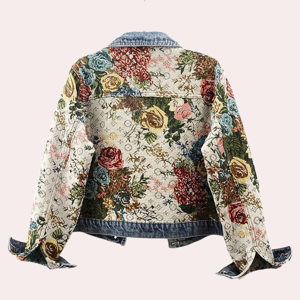 R&B | Elegante Blumen Denimjacke für Damen für den Herbst