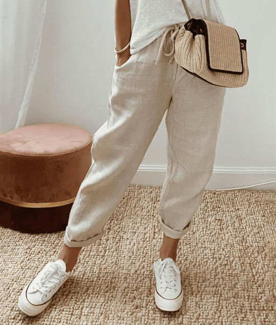 Elegante Hose aus Baumwollleinen