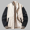 R&B | Bomberjacke Relaxed Fit Glatte Textur Reißverschluss Kontrastärmel