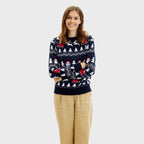 R&B | Der stilvolle Weihnachtspullover Navy Damen