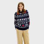 R&B | Der stilvolle Weihnachtspullover Navy Damen