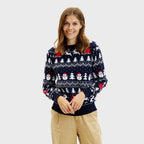 R&B | Der stilvolle Weihnachtspullover Navy Damen