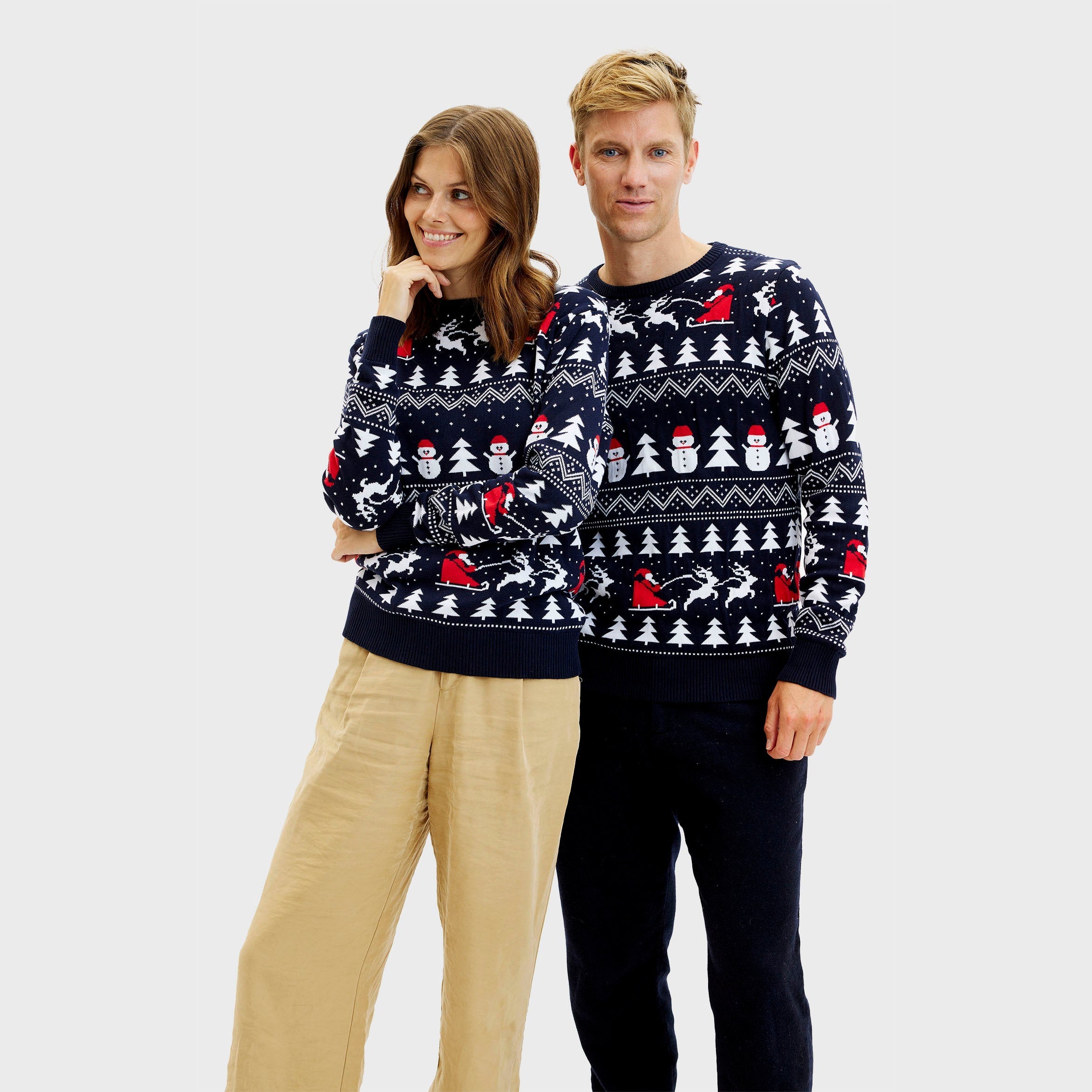 R&B | Der stylische Weihnachts-Pullover Navy Herren