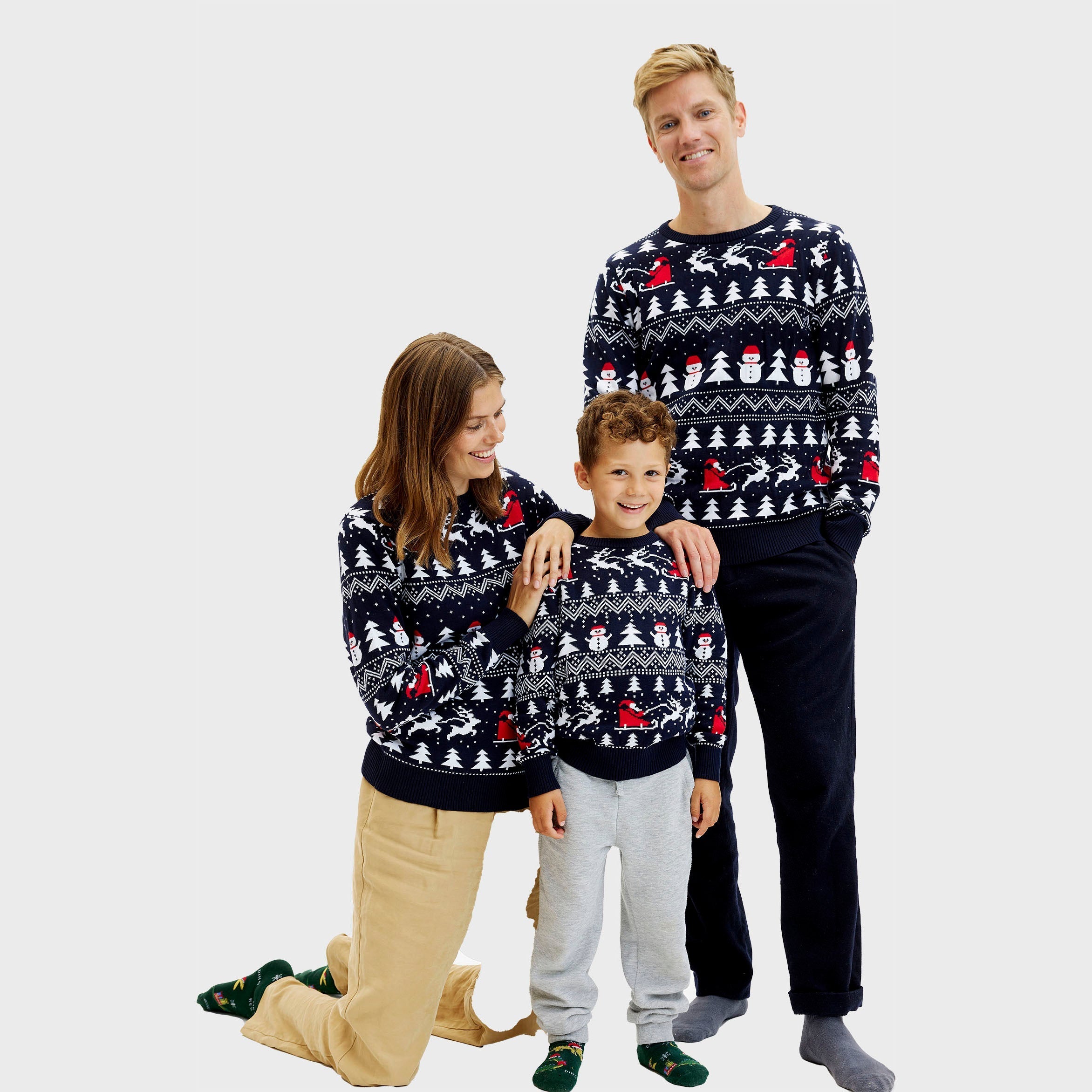 R&B | Der stilvolle Weihnachtspullover Navy Kinder