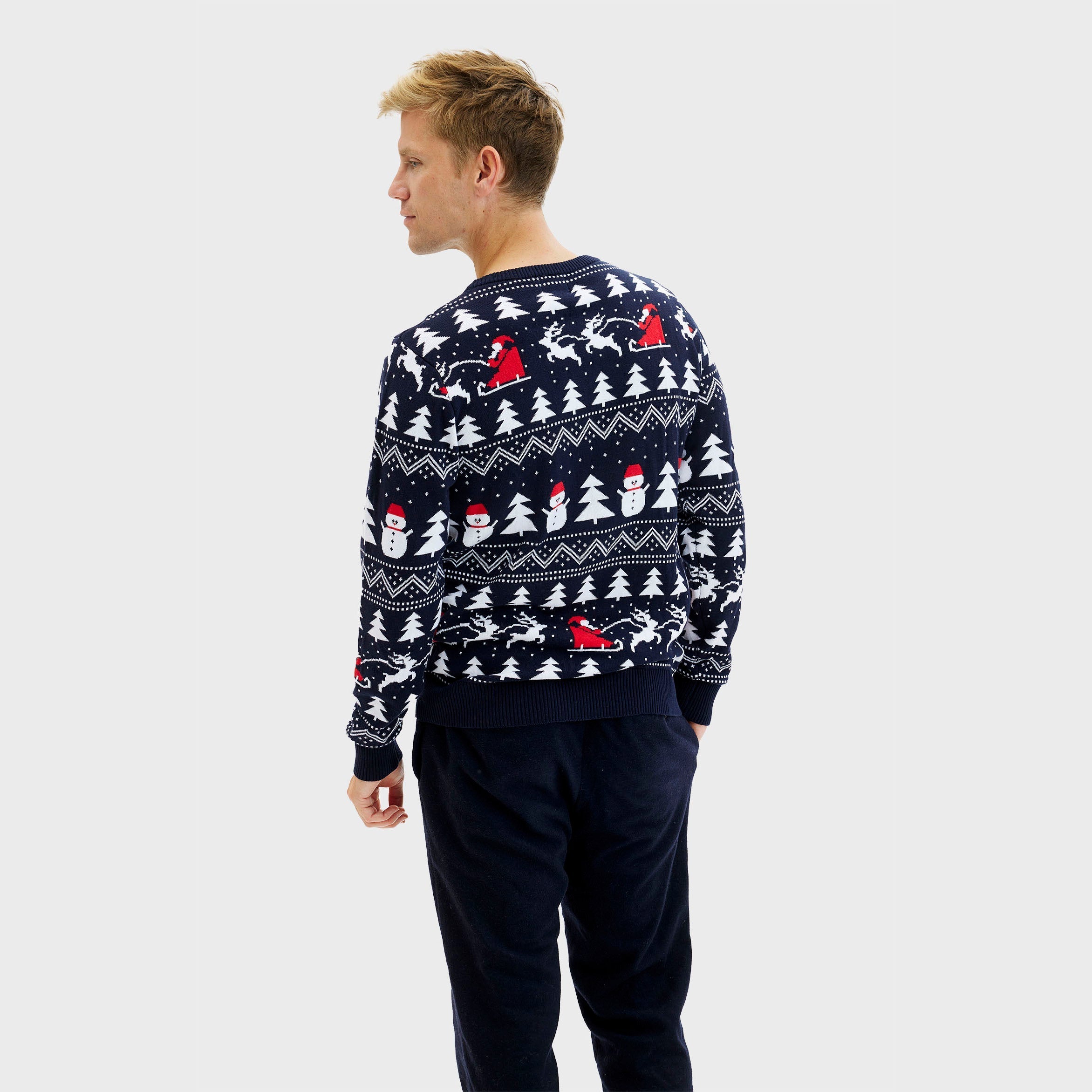R&B | Der stylische Weihnachts-Pullover Navy Herren