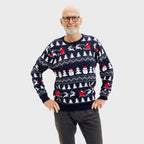 R&B | Der stylische Weihnachts-Pullover Navy Herren
