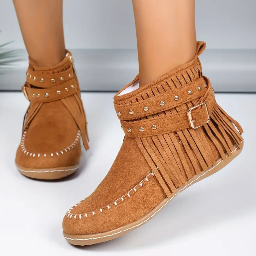 Zeitlose Quasten-Stiefeletten für Damen R&B