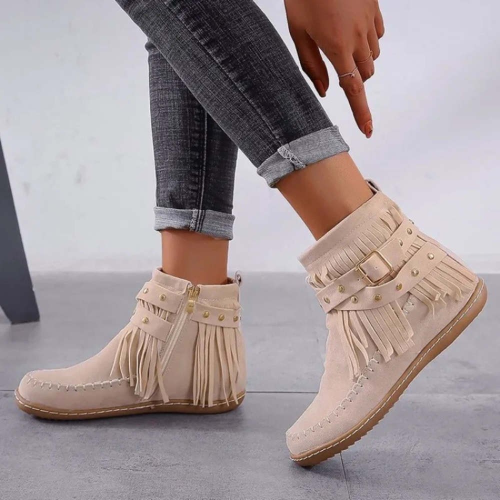 Zeitlose Quasten-Stiefeletten für Damen R&B
