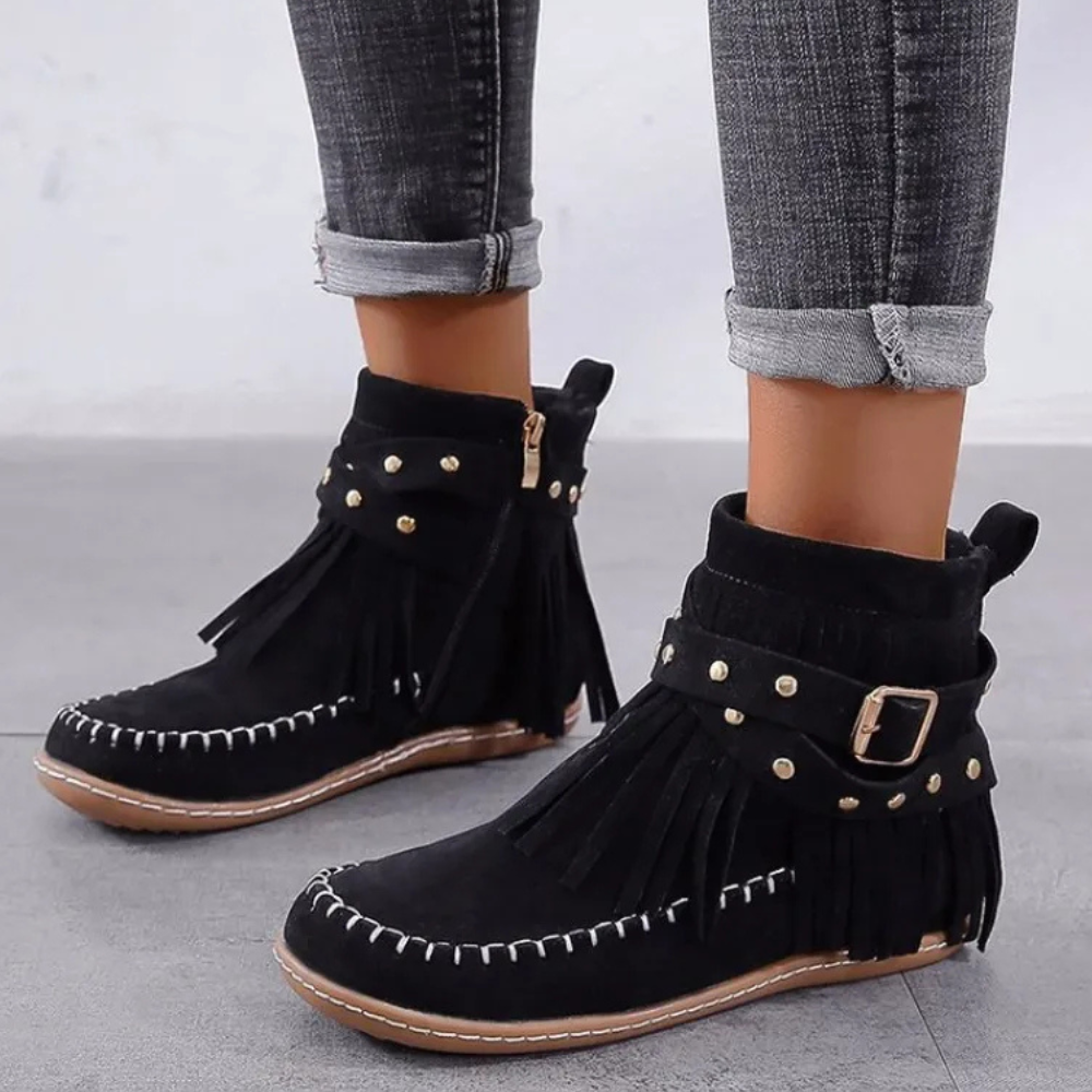 Zeitlose Quasten-Stiefeletten für Damen R&B