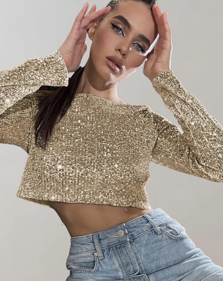 EB – funkelndes crop-top für einen glamourösen auftritt