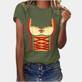 R&B | T-Shirt Kurze Ärmel Dirndl Druck T-Shirts Damenbekleidung