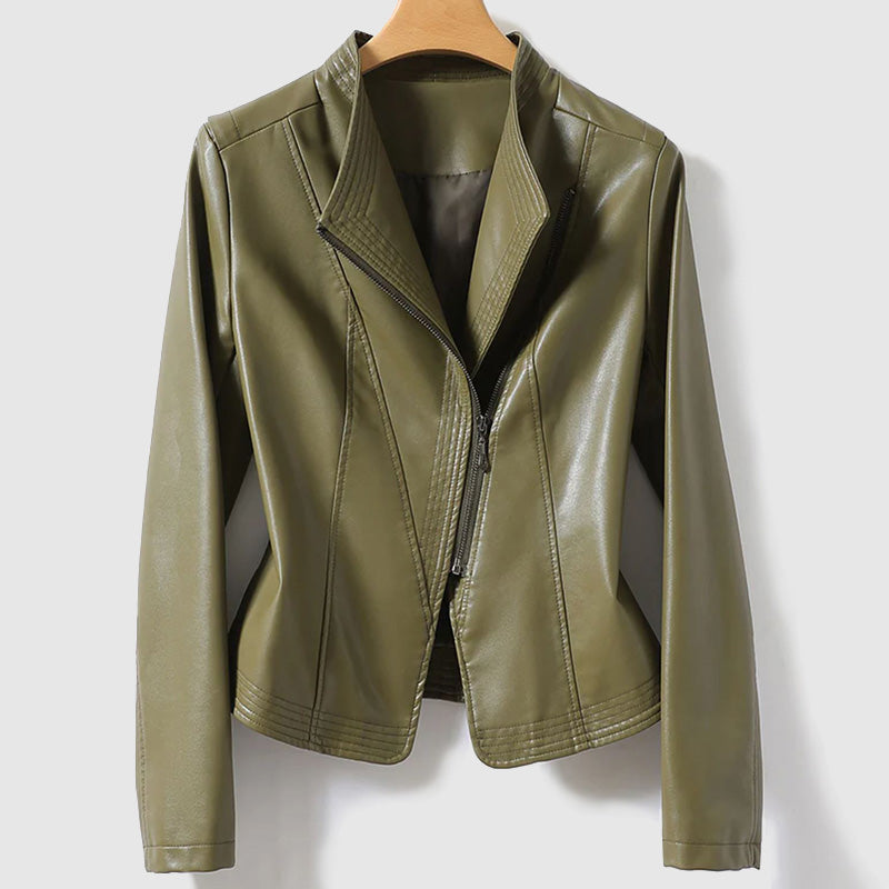 R&B | Vegane Lederjacke mit Reißverschluss für Frauen Umweltfreundliche Materialien