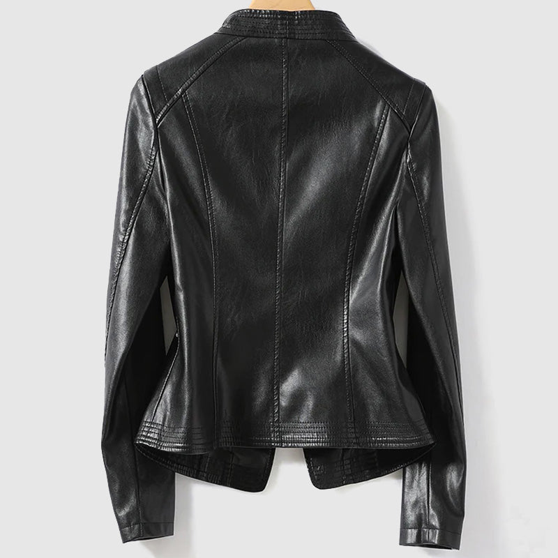 R&B | Vegane Lederjacke mit Reißverschluss für Frauen Umweltfreundliche Materialien