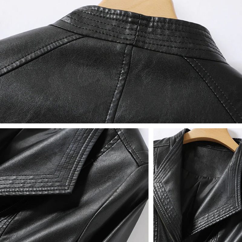 R&B | Vegane Lederjacke mit Reißverschluss für Frauen Umweltfreundliche Materialien