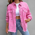 R&B | Zerrissenes Denim-Hemd mit Knopfleiste
