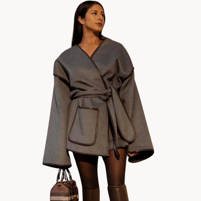 R&B | Taillierte Damenjacke mit Schickem Gürteldesign