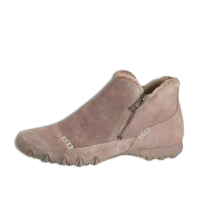 Warm gefütterte rutschfeste Reißverschluss-Stiefeletten R&B