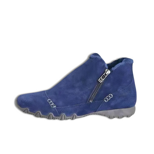 Warm gefütterte rutschfeste Reißverschluss-Stiefeletten R&B
