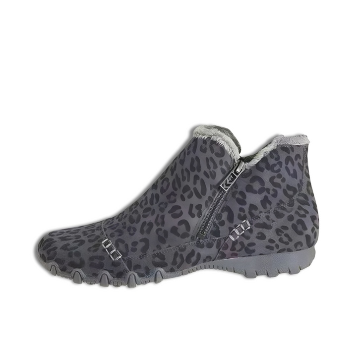 Warm gefütterte rutschfeste Reißverschluss-Stiefeletten R&B