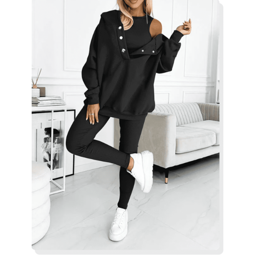 R&B | 3-Teiliges Outfit-Set Lässiger Moderner Stil Ideal für den Winter