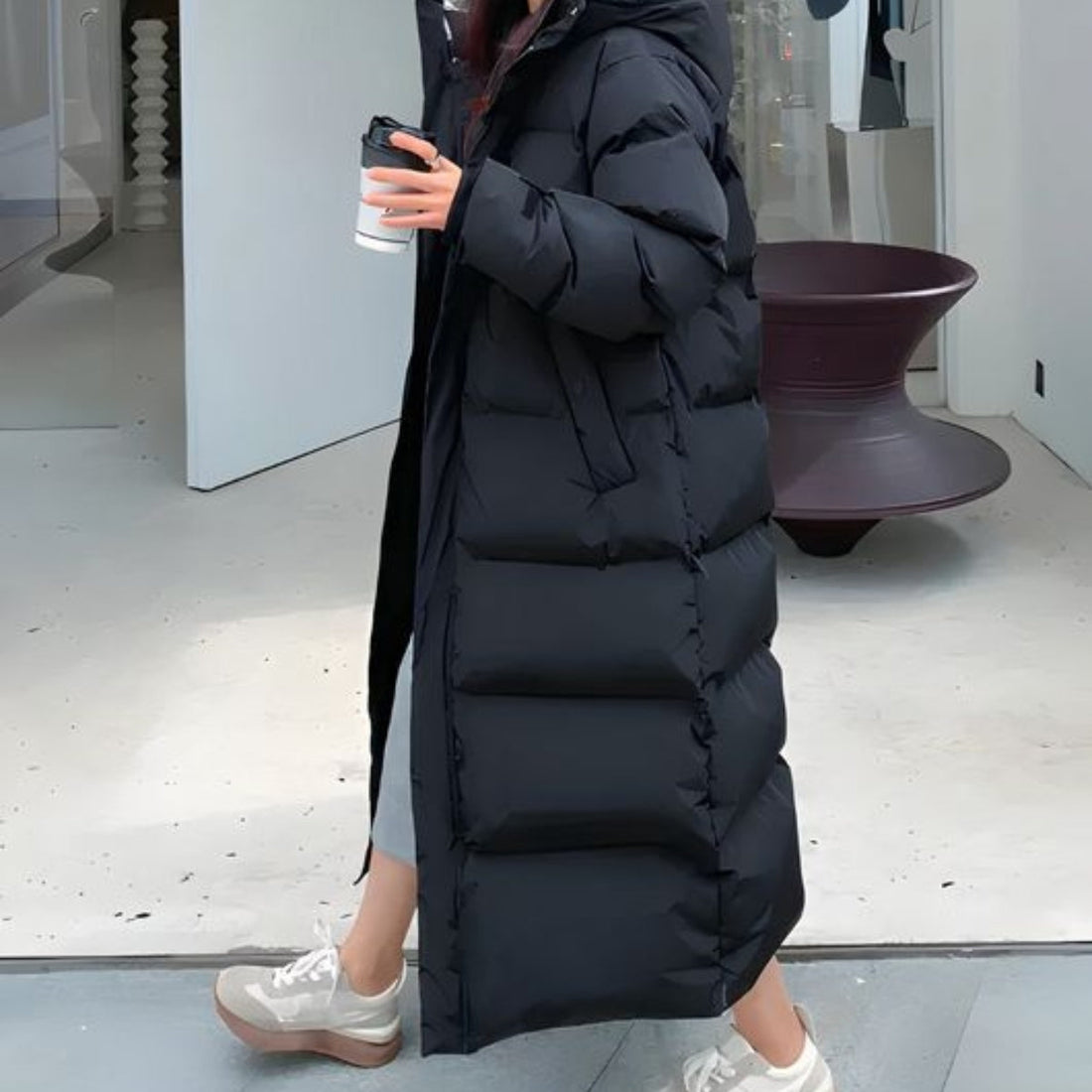 R&B | Wasserdichte Lange Pufferjacke