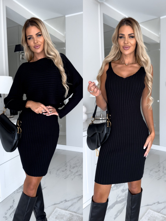 R&B | Ärmelloses Kleid mit Passendem Pullover