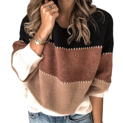 R&B | Bequemer Gestreifter Pullover