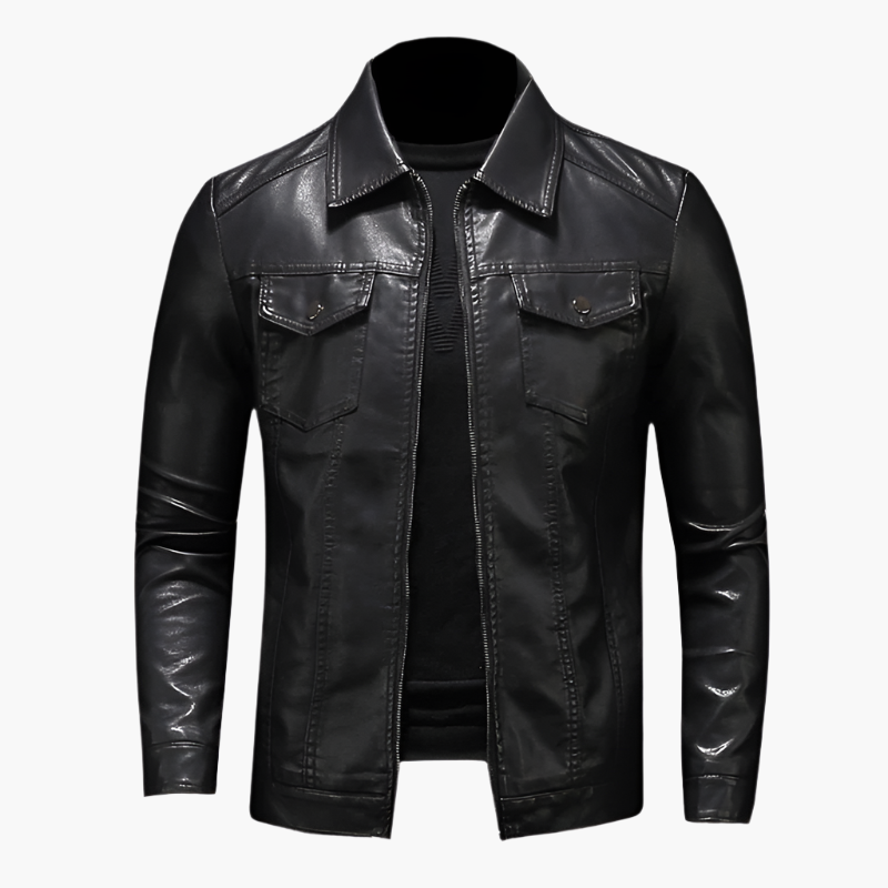 R&B | Kunstlederjacke Im Klassischen Streetstyle - Elegante Übergangsjacke für Alltag und Freizeit