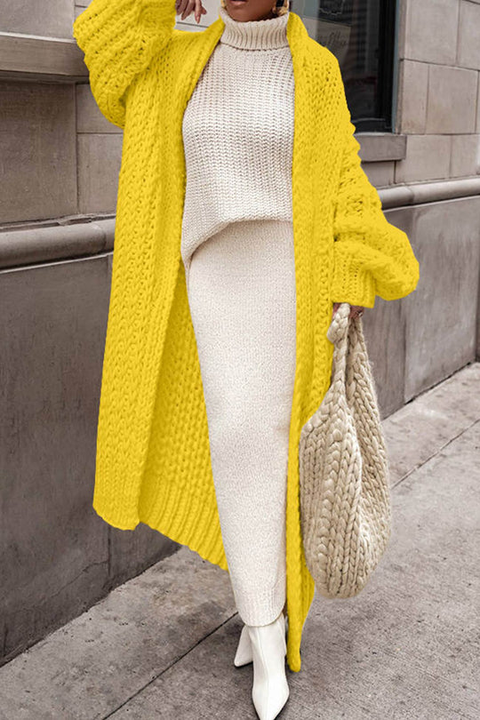 R&B | Damen Lange Gestrickte Strickjacke
