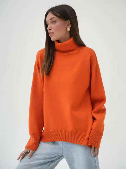 R&B | Locker Sitzender Rollkragenpullover