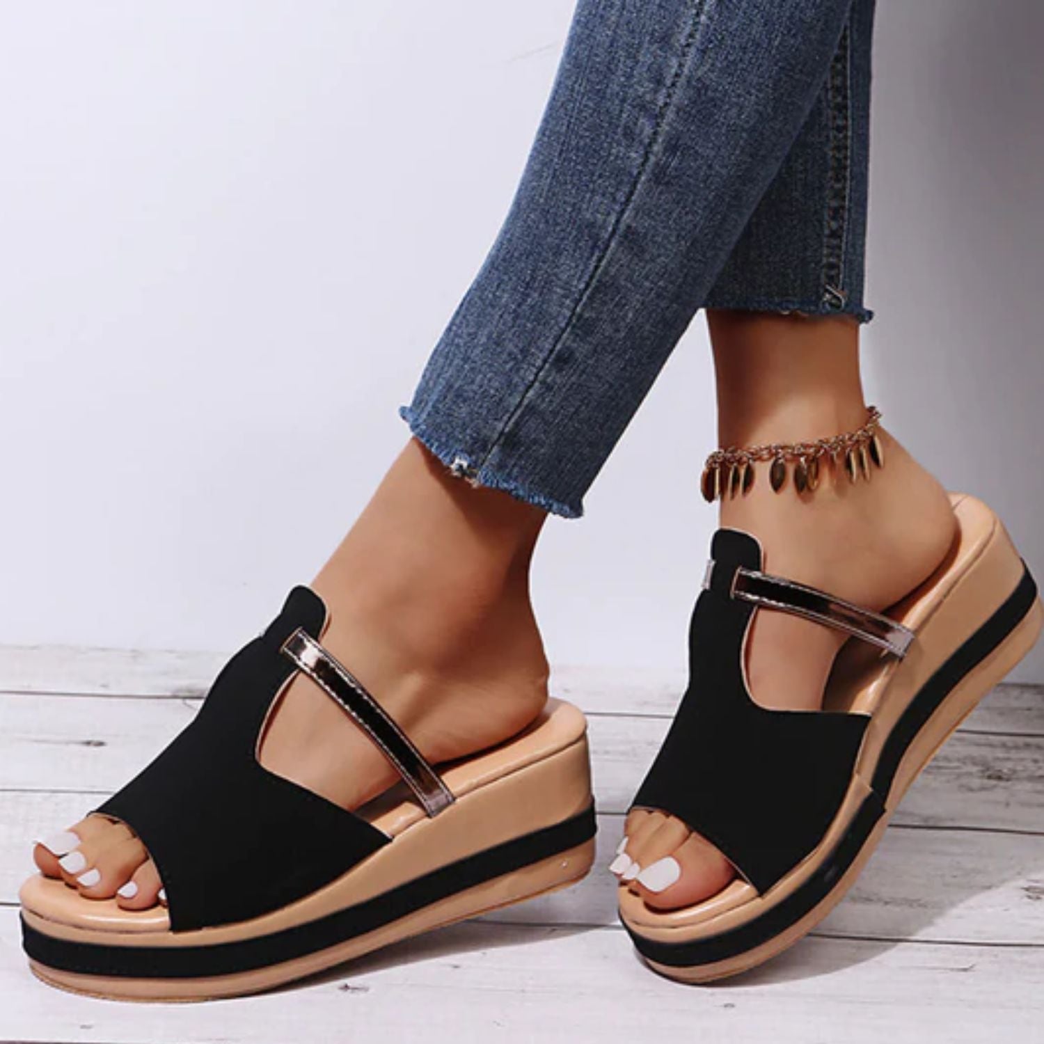 R&B | Stylische, Orthopädische Sandalen mit Hohem Absatz