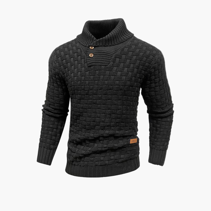 R&B | Stylish Knit Sweater With Button Placket - Elegant Casual Look For Autumn & Winter