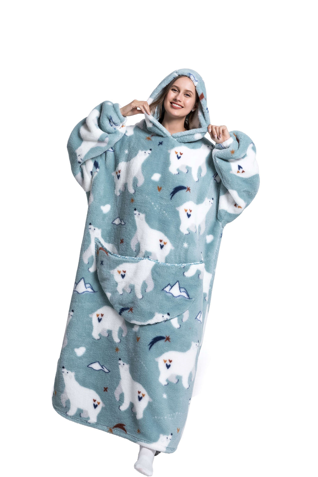 R&B | Fleece Hoodie Decke für Den Winter