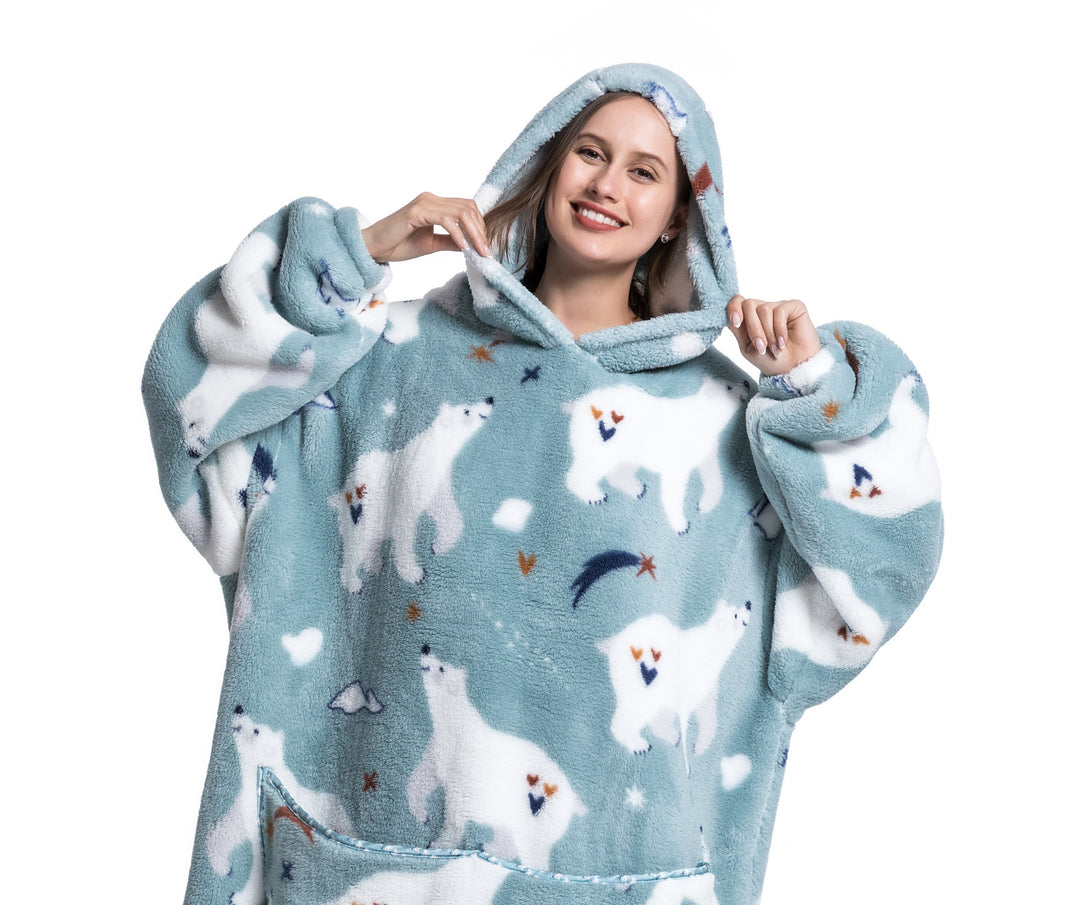 R&B | Fleece Hoodie Decke für Den Winter