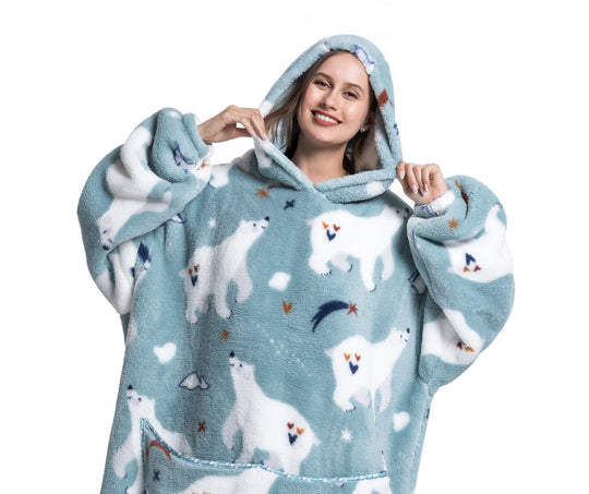 R&B | Fleece Hoodie Decke für Den Winter
