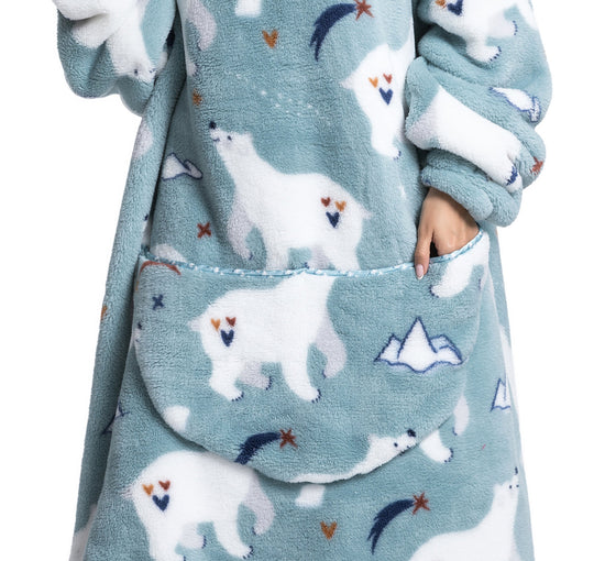 R&B | Fleece Hoodie Decke für Den Winter