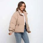 R&B | Pufferjacke Steppdesign Stehkragen Kurzschnitt