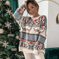 R&B | Reh-Pullover Damen Fake Weihnachts-Pullover für Damen