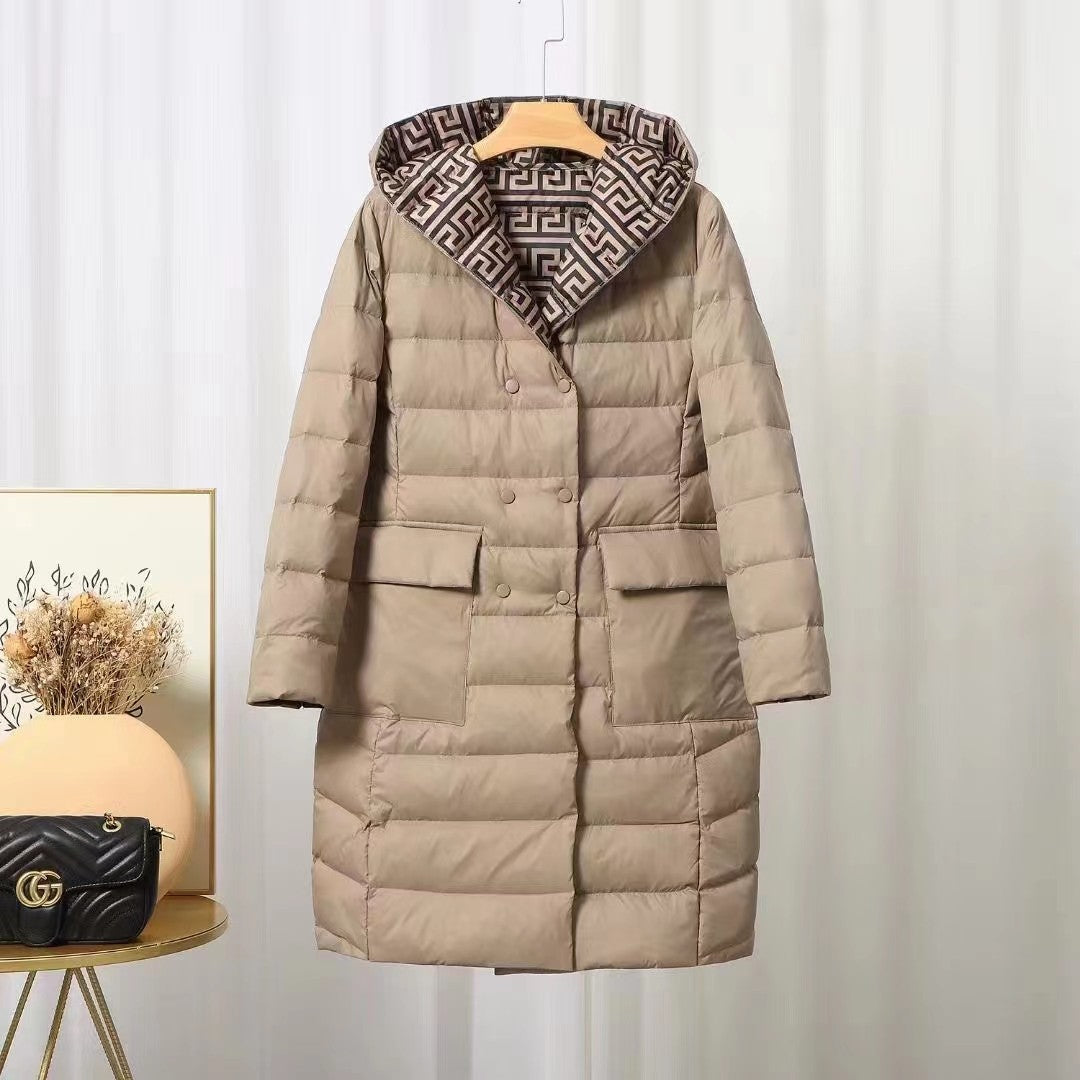 R&B | Gefütterte Kapuzenwinterjacke für Damen