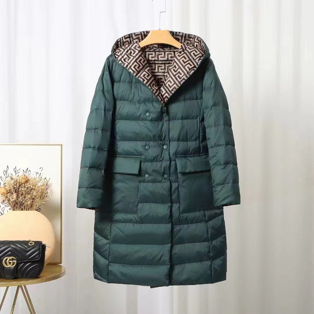 R&B | Gefütterte Kapuzenwinterjacke für Damen