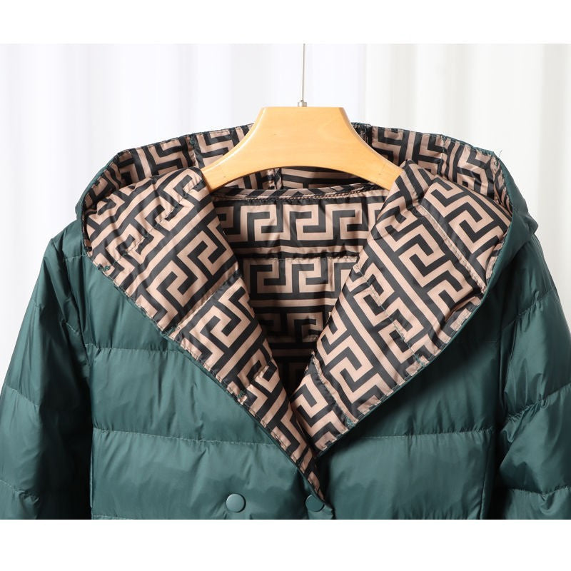 R&B | Gefütterte Kapuzenwinterjacke für Damen