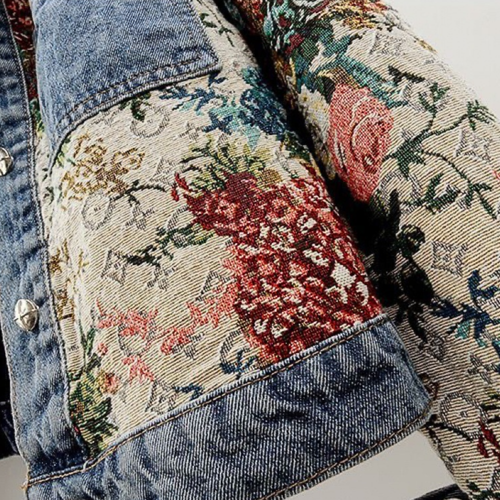 R&B | Elegante Blumen Denimjacke für Damen für den Herbst