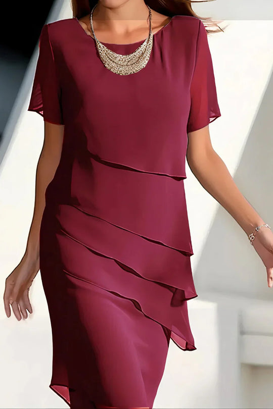 R&B - Gefaltetes Chiffonkleid - Hohe Qualität